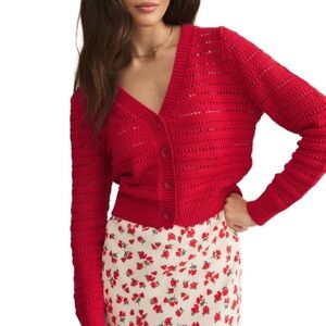Z Supply Women's Vibrant Red Cardigan​